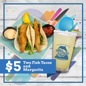 Two Fish Tacos and Margarita